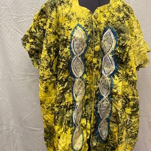 Vtg African Dashiki Tie Dye Tribal Ethnic